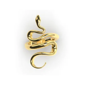 18k yellow gold snake ring by Bruce Trick